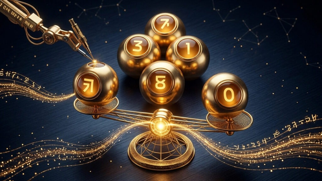 로또 번호 합계 분석 실전 – 6개 번호의 합계 균형을 맞추는 개념 이미지