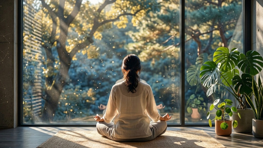 부자의 습관 감정 관리 – 평온한 명상으로 하루를 시작하는 아침 루틴 이미지