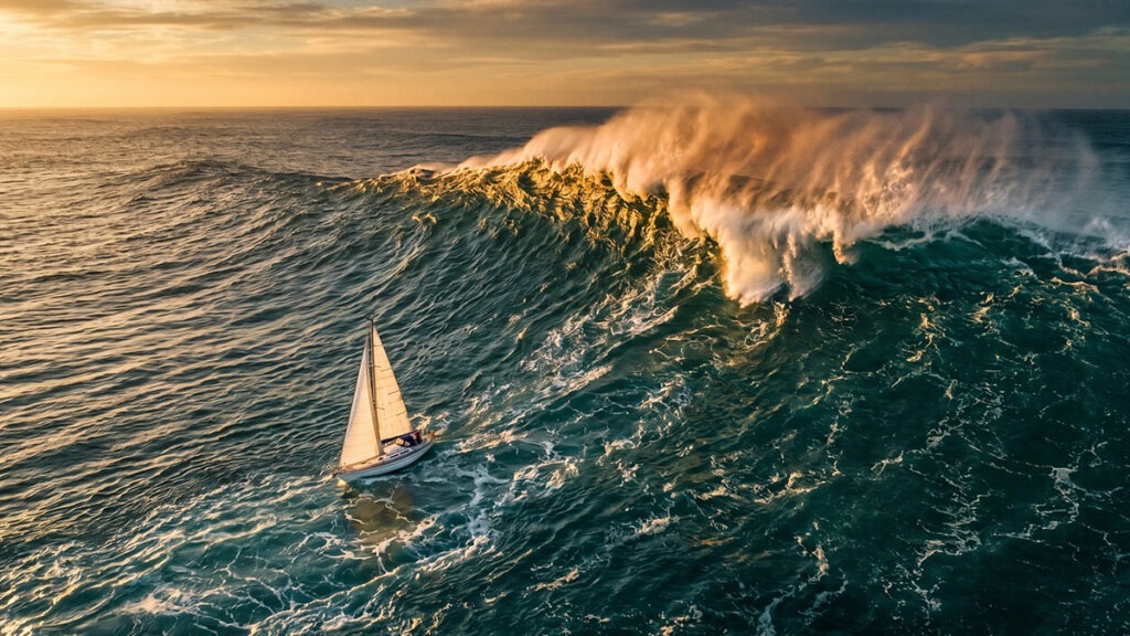 2026년 하반기 재물운 – 부의 대이동이라는 거대한 파도를 항해하는 이미지