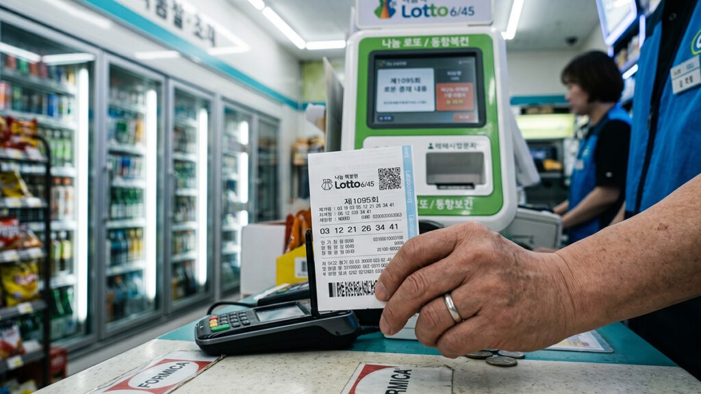 로또 당첨 지역 통계 구매 성향 – 편의점에서 로또를 구매하는 실제 현장 이미지