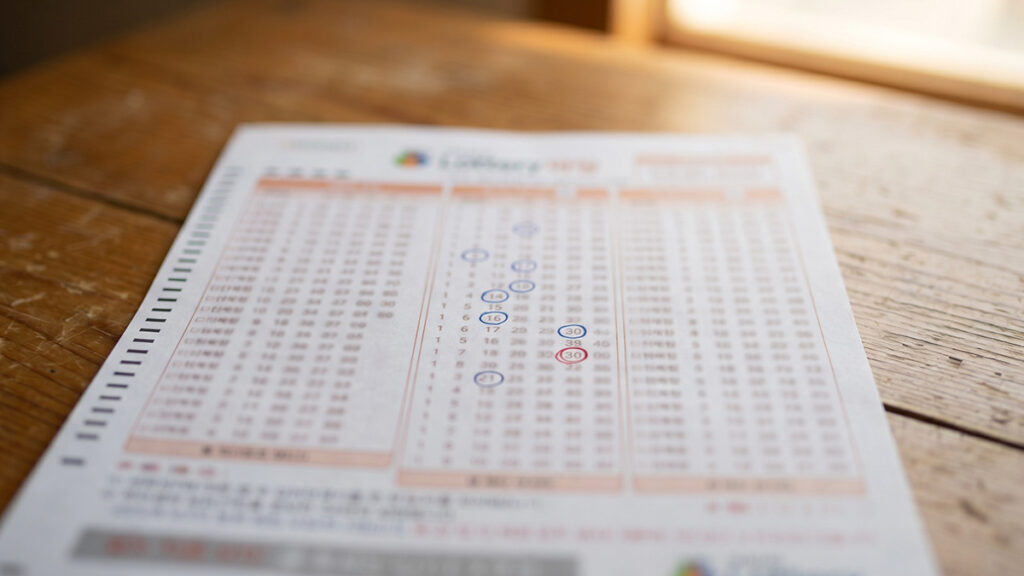 로또 보너스 번호 패턴 인접 분석 – 1등 번호 6개와 별도로 표시된 보너스 번호 마킹 이미지
