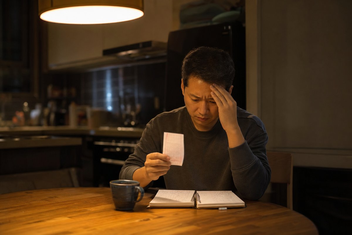 로또 평균 회귀 – 미출현 번호를 노려 고민하는 한밤의 책상 풍경