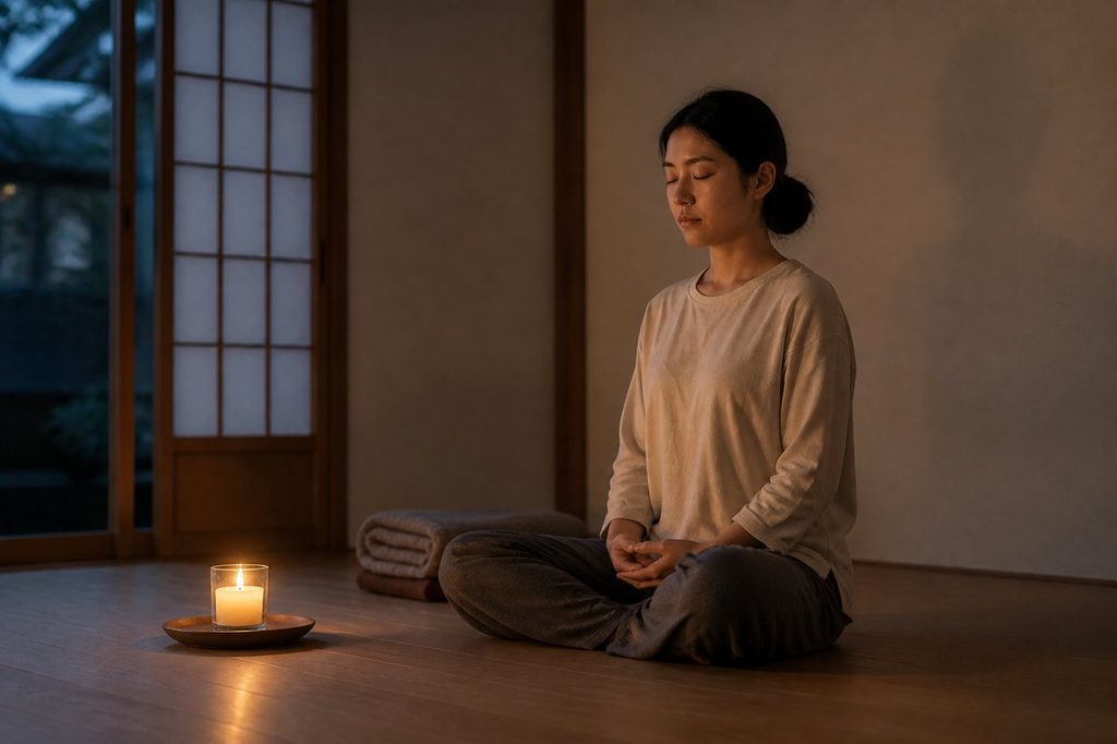 사주 화개살 – 고요한 방에서 명상하는 사람