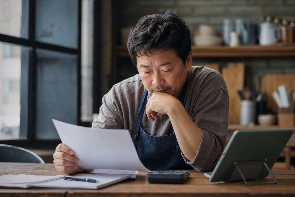 사주 재성 – 목돈을 관리하며 재물운을 점검하는 모습