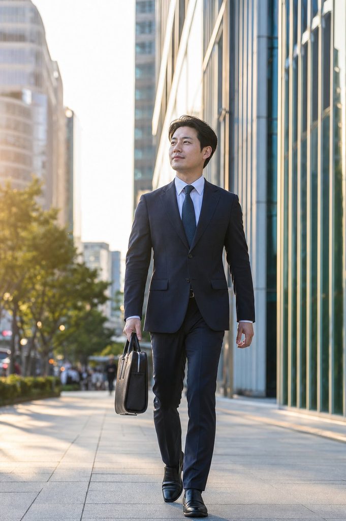 사주 행운 장소 – 서쪽 금융가 거리 풍경